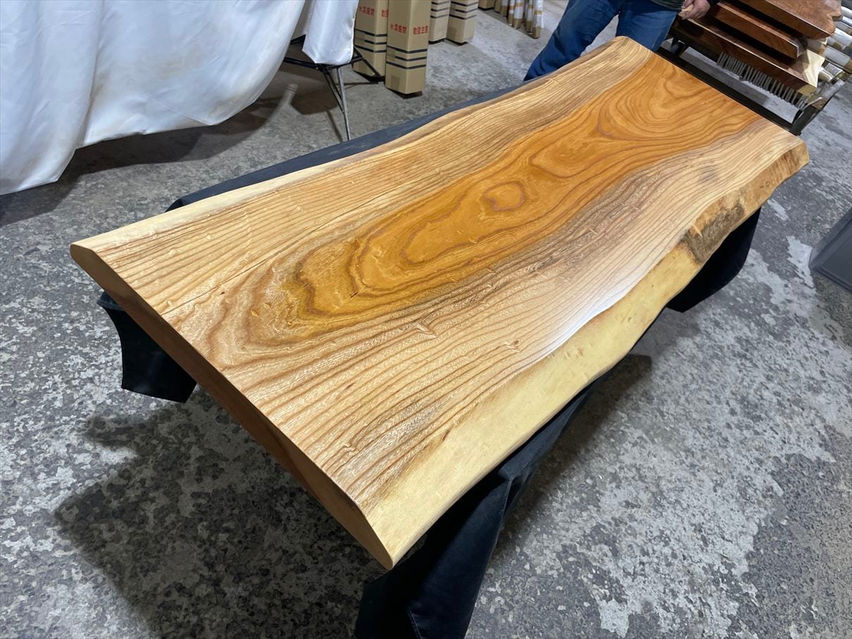 ケヤキ4028 欅 一枚板無垢 乾燥材 1790x680‐500x56mm カウンター ロー