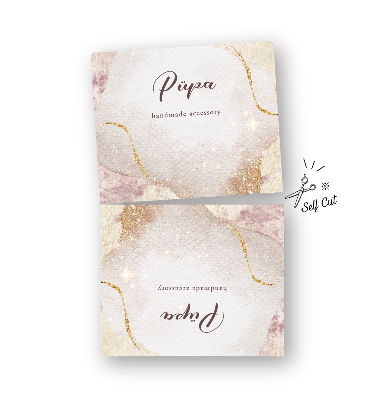 ニュアンスカラー×キラキラデザイン ｜ アクセサリー台紙 ｜ cd_00431