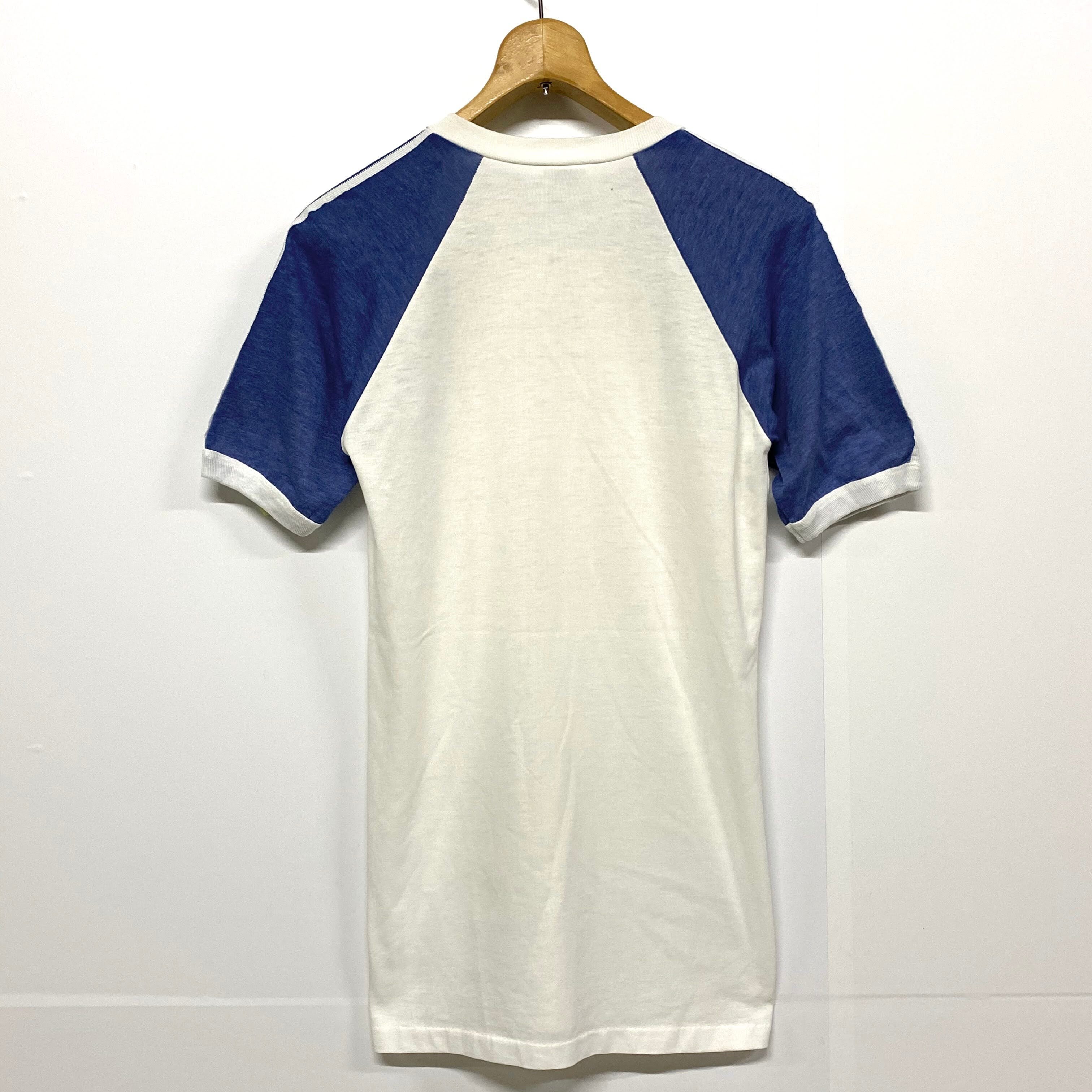 80年代 ヴィンテージ adidas アディダス ロゴ プリント ゲームTシャツ
