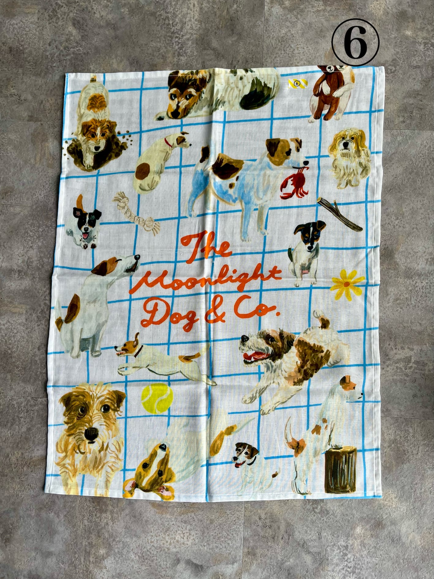 15 JACK RUSSELLS ガーゼブランケット(B品:柄が一部切れているため)