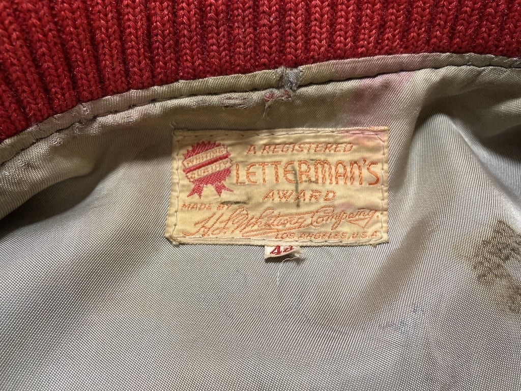 50s　H.L.WHITING LETTERMAN'S　スタジャン