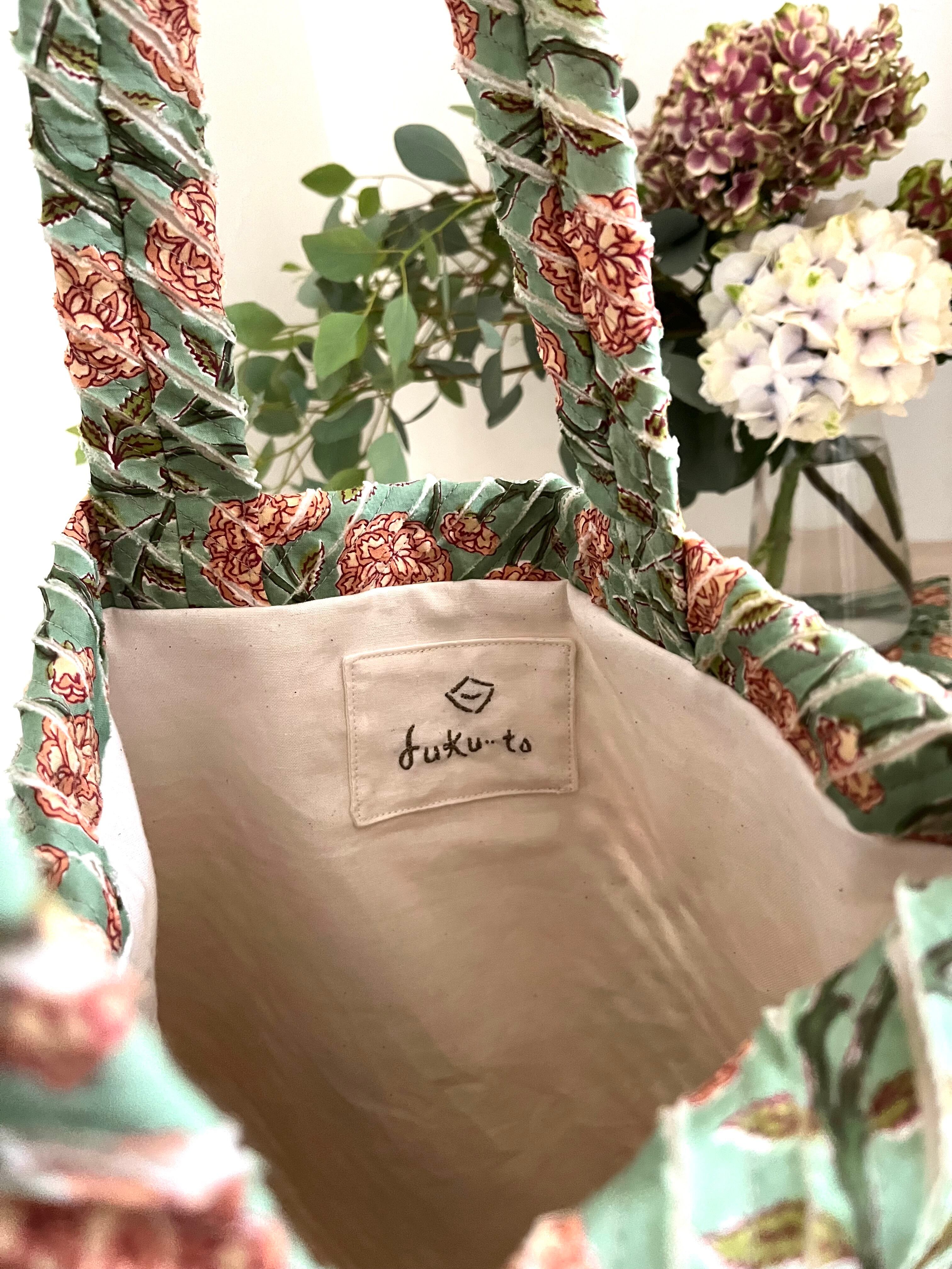 kaori green × kinari スラッシュキルトバッグ | fukutoapron