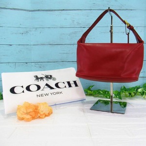 OLD COACH ハンドバッグ レッド 小さめサイズ 本革 ポーチ 極美品