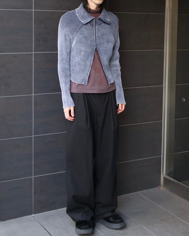 double zip short length drivers knit