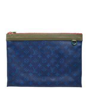 ルイ ヴィトン モノグラム パシフィック ポシェット アポロ クラッチバッグ M63047 ブルー PVC レザー メンズ LOUIS VUITTON 【中古】