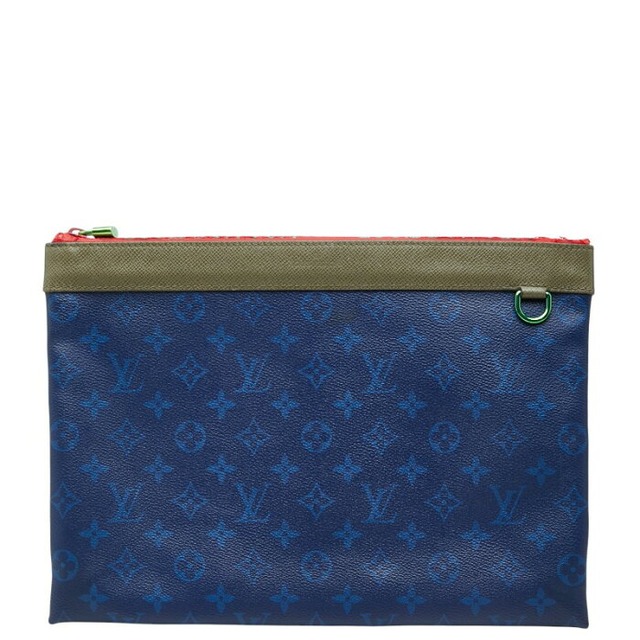 ルイ ヴィトン モノグラム パシフィック ポシェット アポロ クラッチバッグ M63047 ブルー PVC レザー メンズ LOUIS VUITTON 【中古】