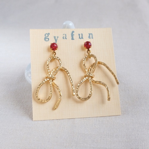 【GYAFUN】ピアス「リボン」◉