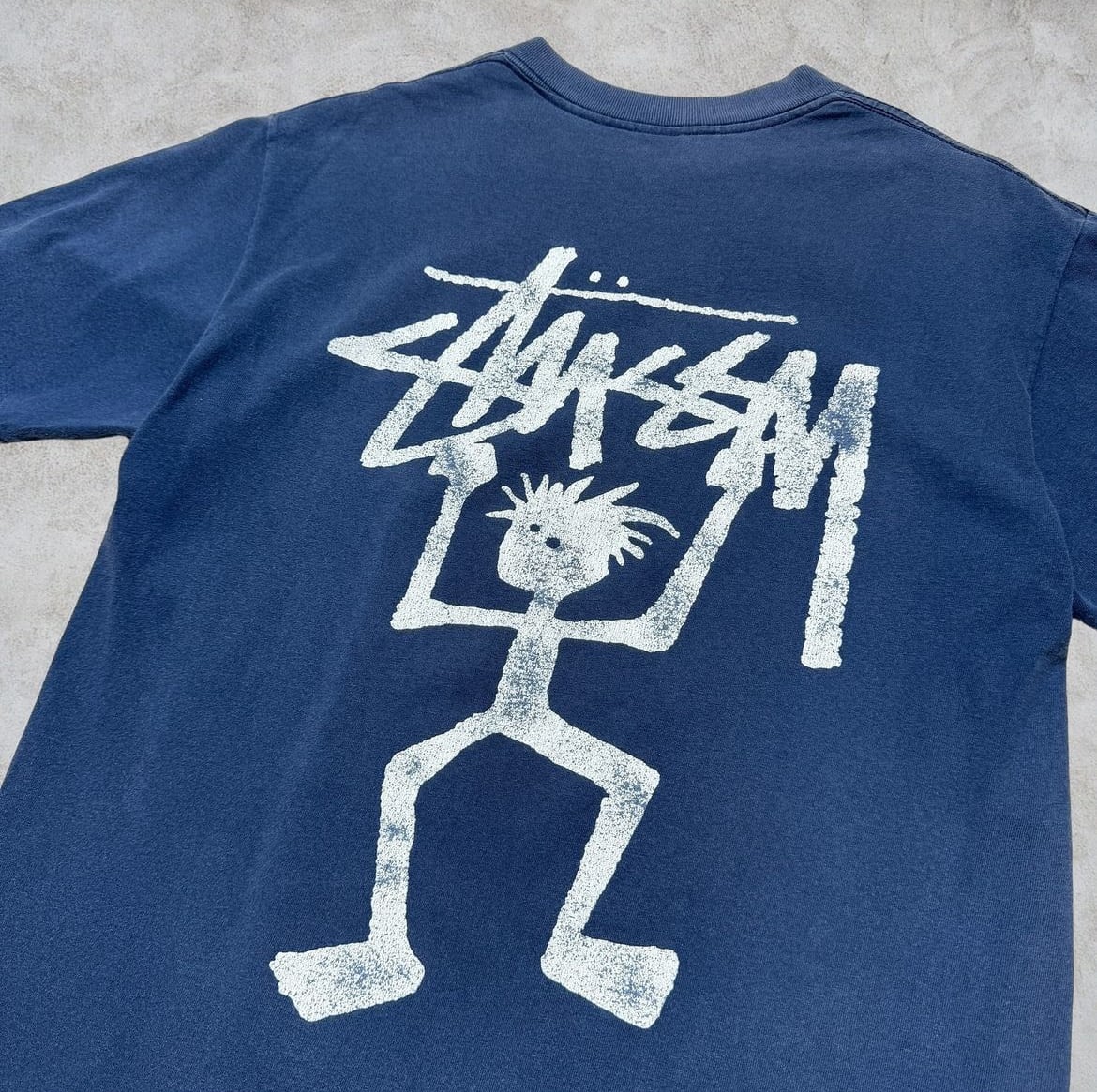 90's old stussy Design Tee “白タグ” “シャドーマン”【高円寺 90's old stussy Design Tee “白タグ” “シャドーマン”【高円寺