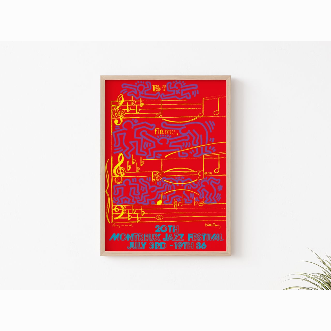 額装品/Montreux Jazz/キース へリング/インテリア/アート/特別品 額装品/Montreux Jazz/キース へリング/インテリア/アート/特別品