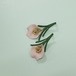 PIERCINGS || 【通常商品】SINGLE FLOWER PIERCING || 1 PAIR || PINK GREEN || FCF099