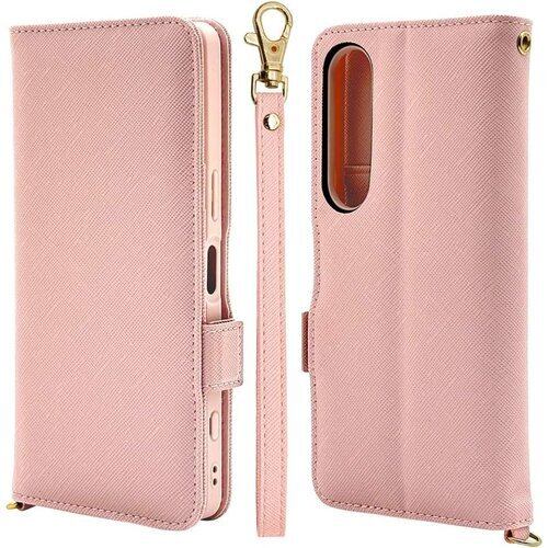 ラスタバナナ ケース カバー Xperia 1 VII SO-51F SOG15 XQ-FS44 専用 手帳型 ハンドストラップ ライトピンク 8789XP17BHSLPK 3173