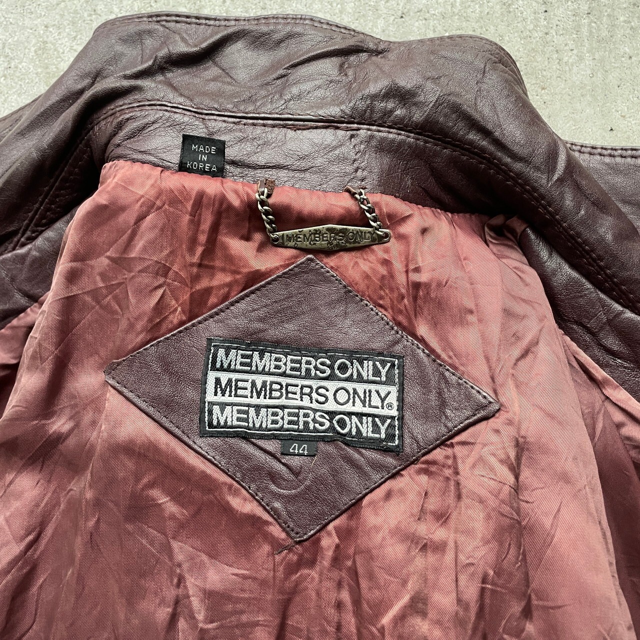 80年代 MEMBERS ONLY レザージャケット ハイネック レザー スポーツ 