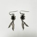 Vintage Southwestern Sterling Feather Pirced Earrings