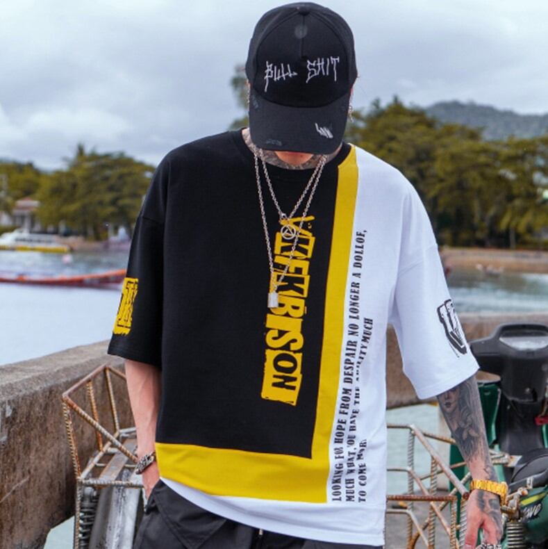 全2色 Tシャツ カットソー プリント カジュアル ストリート 