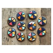 ブラス台カラフルボタン 3個セット