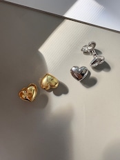 ダブルフェイスハートピアス