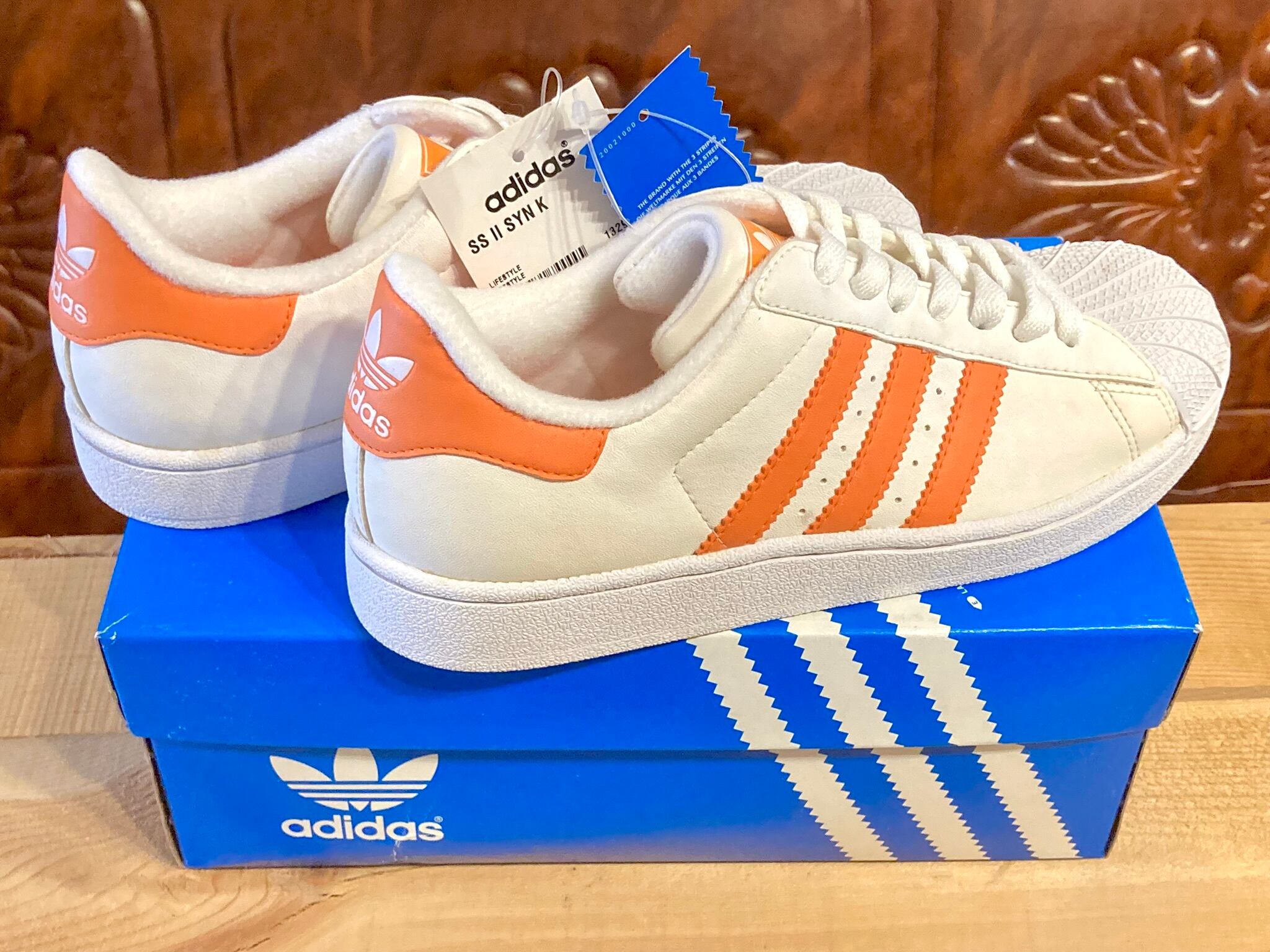 adidas（アディダス） スーパースター 2 132934 ホワイト/オレンジ