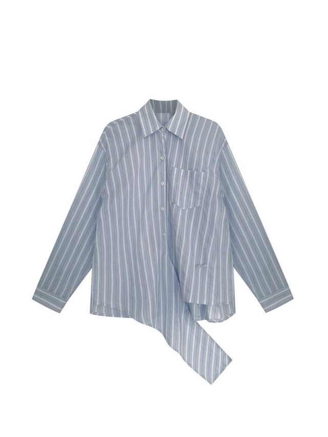 Stripe design hem shirt（ストライプデザインヘムシャツ）c-312
