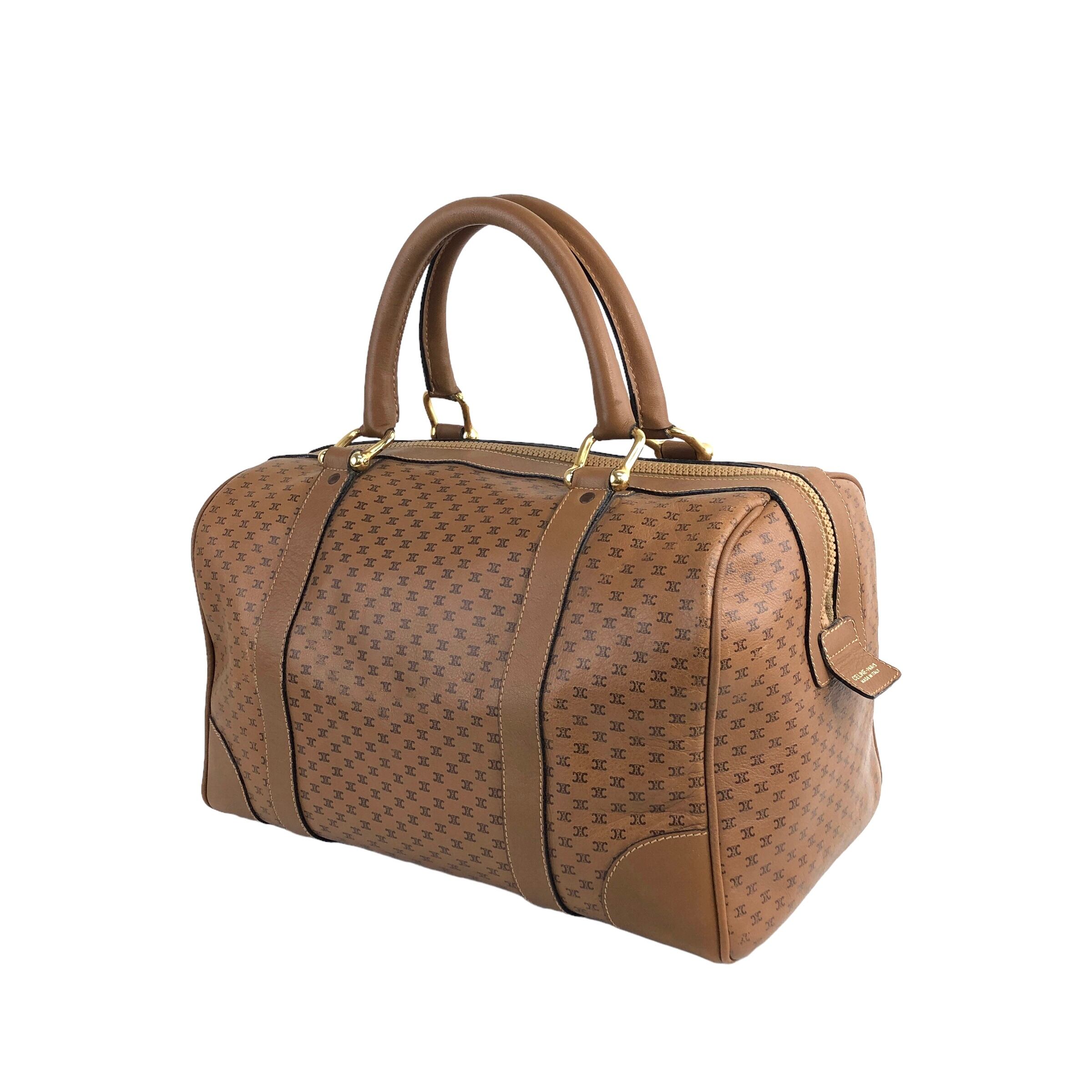 CELINE セリーヌ トリオンフ PVC レザー ボストンバッグ ハンドバッグ