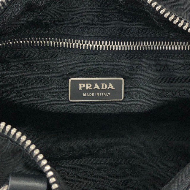 PRADA プラダ ハンドバッグ ブラック トライアングルロゴ ナイロン レザー ミニボストン vintage ヴィンテージ オールド ixt5hp