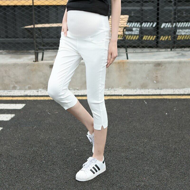 【新作】【送料無料】 2020夏妊婦ペンシルパンツキャンディーカラーウエストマタニティスキニーベリーパンツスリムヒップコットンカプリパンツ サマー 夏物 AL expec341386865239