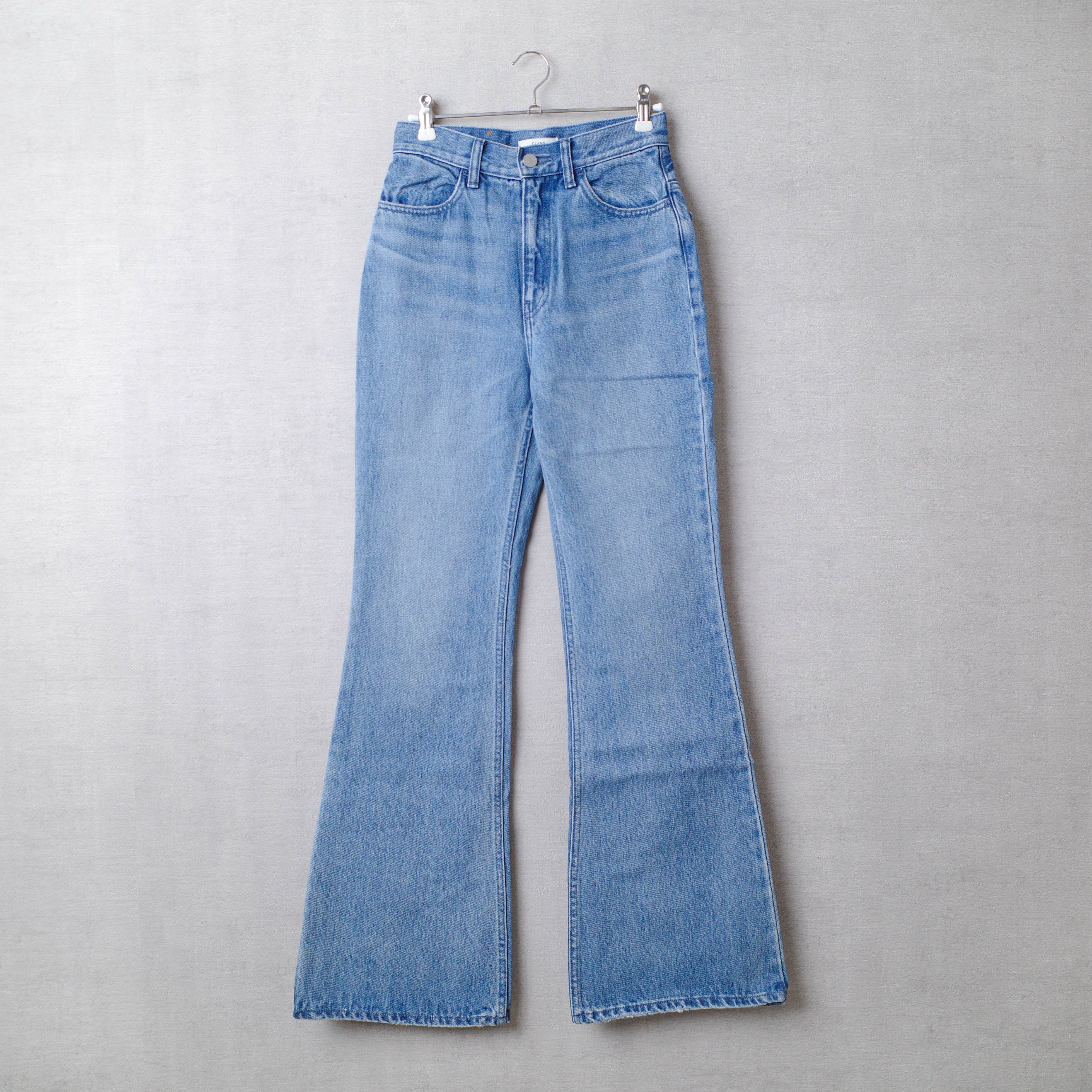 [NEW] CLANE	DENIM FLARE PANTS BLUE 15111-7361