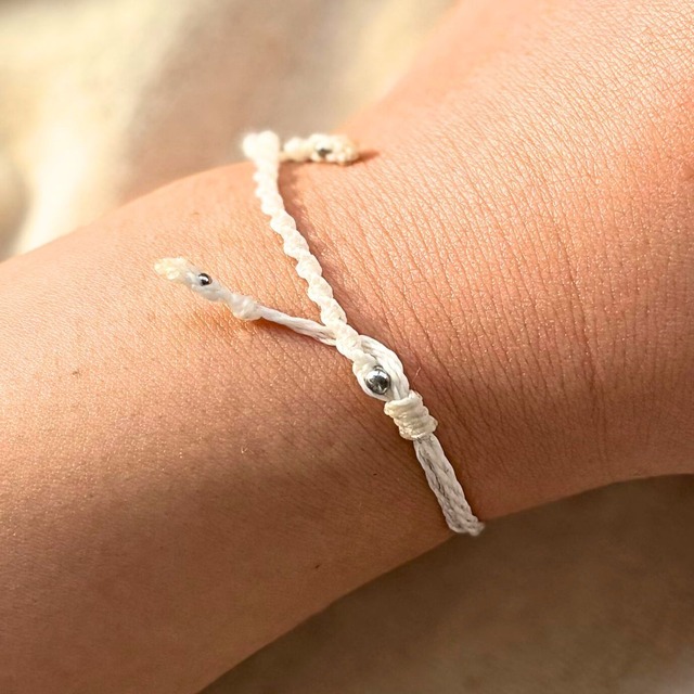 つけっぱなし ブレスレット ミサンガ 水に強い 金属アレルギー配慮 ステンレス  紐 シルバー 切れにくい 足首 アンクレット おしゃれ