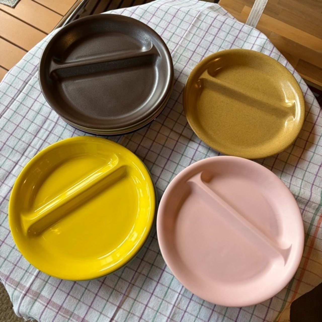 Lunch Plate 11 Colors　ランチプレート 丸 21cm プレート 仕切りプレート 仕切り 皿 おしゃれ 陶器 美濃焼 日本製