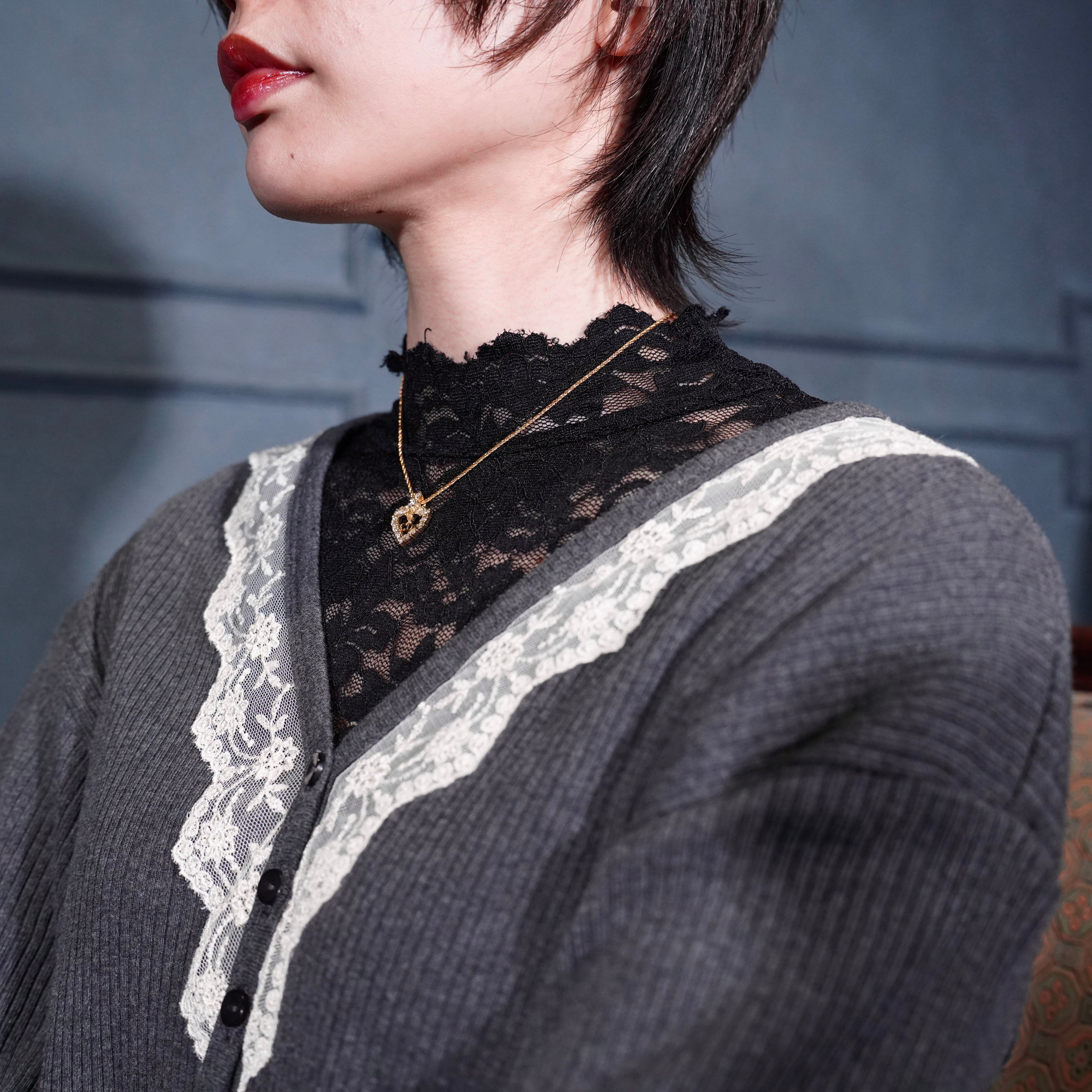 ChristianDior ネックレス navy ハートストーンラリアット 廃盤 ChristianDior ネックレス navy ハートストーンラリアット 廃盤