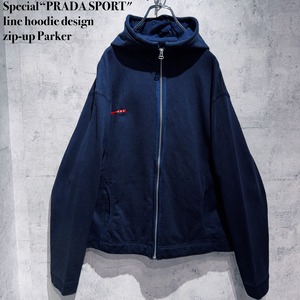 Special“PRADA SPORT"line hoodie design zip-up Parker
