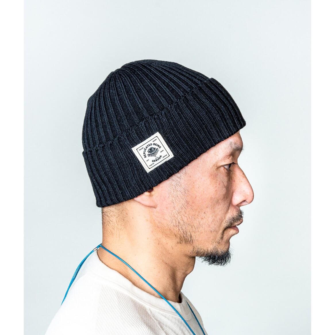 SUMMER KNIT CAP ＜PLAIN＞ BLACK / GERUGA