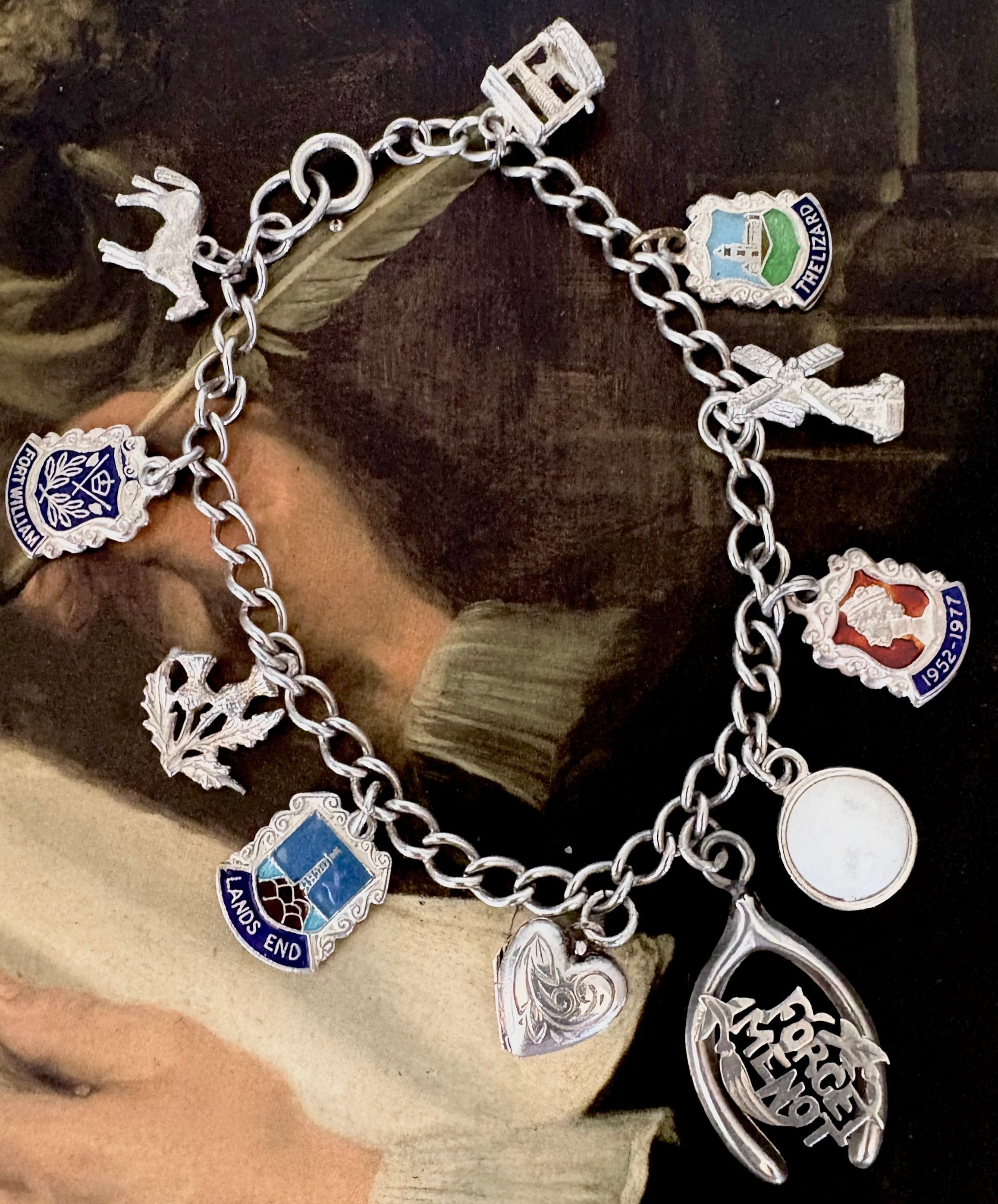 イタリア製ビンテージ ツイストチェーン ボルトリング ブレスレット