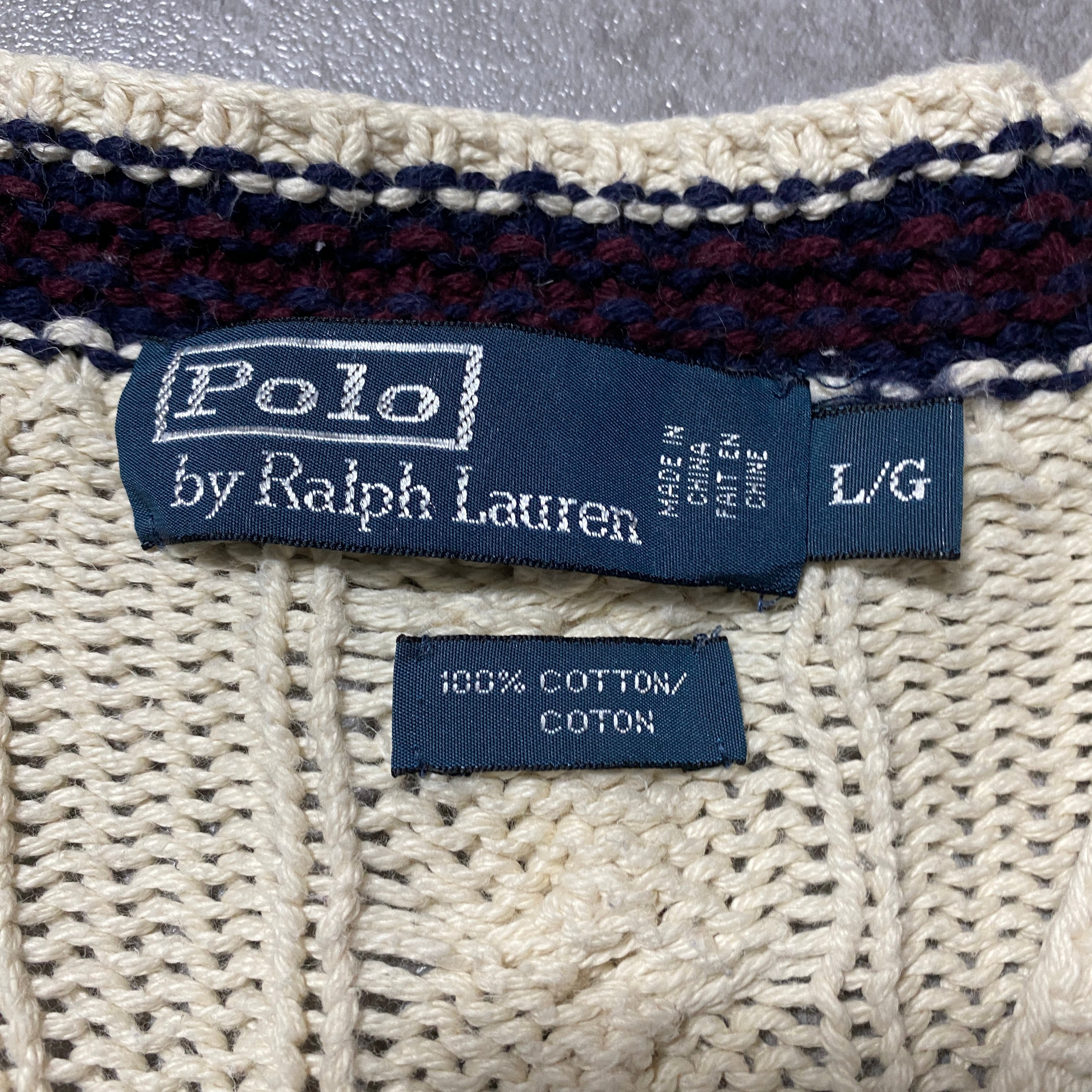 90's Polo by Ralph Lauren ポロバイラルフローレン Vネック チルデン