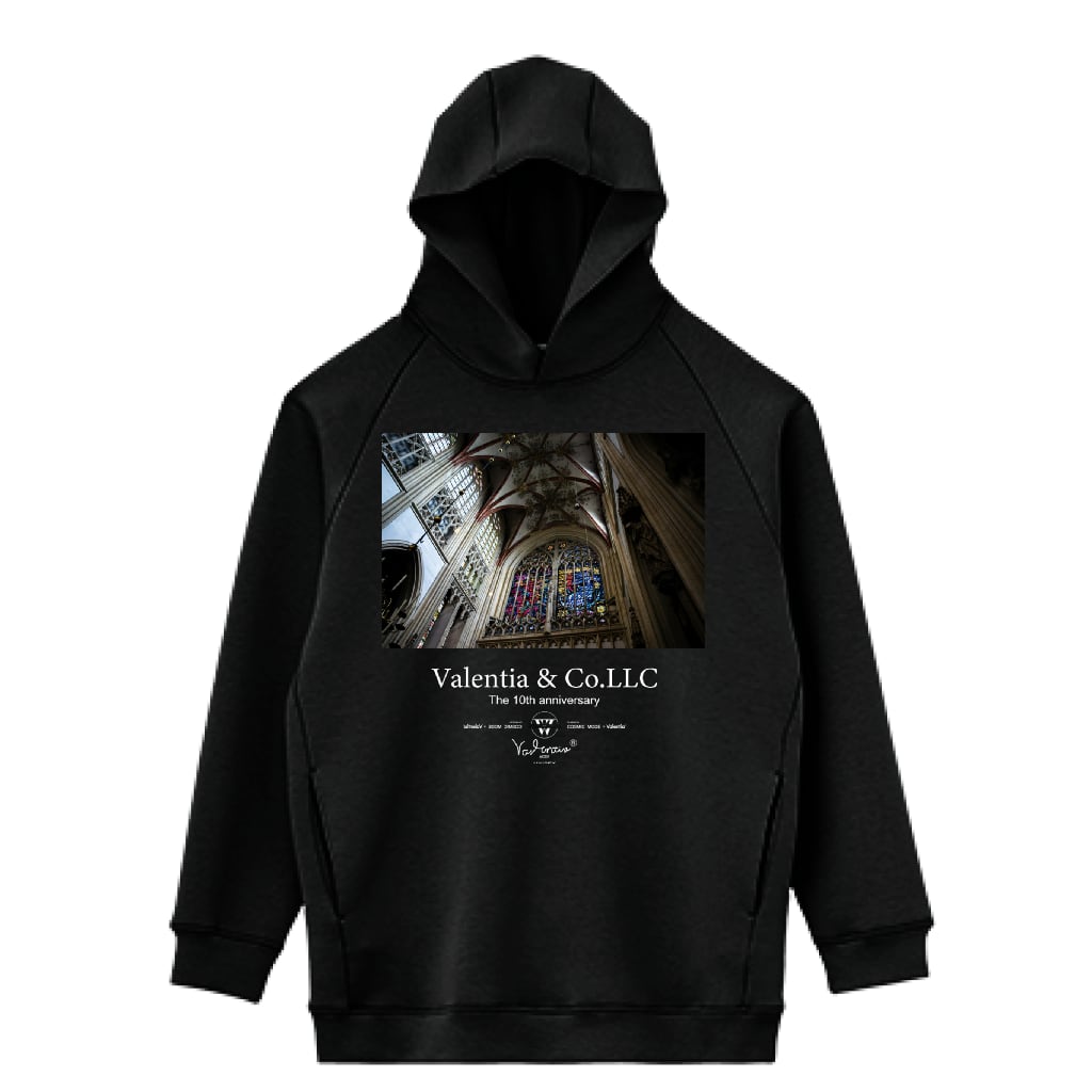 LIFEMAX 10oz ドライストレッチプルオーバーパーカー（両面印刷）