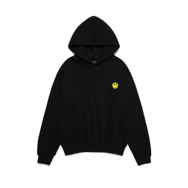 [DXOH] DXOH SMILE PATCH HOODIE BLACK 正規韓国ブランド 韓国ファッション 韓国代行 トレーナー