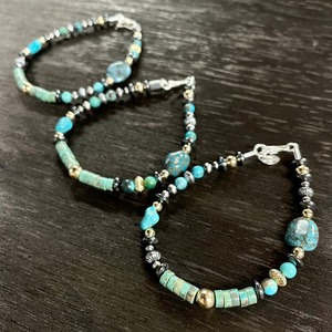 ブライト（Bright）ブレスレット（Wave All Turquoise) 20cm