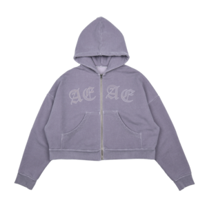 [AEAE] PIGMENT CROP HOODIE ZIP-UP[Purple] 正規品 韓国ブランド 韓国通販 韓国代行 韓国ファッション