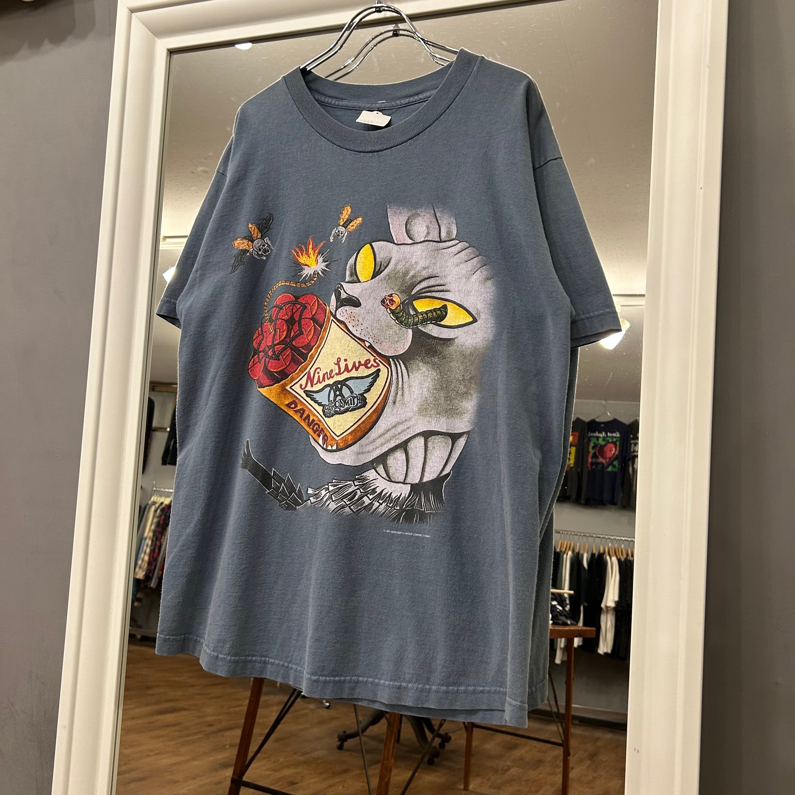 カラーT】90's Aerosmith Tee “Nine Lives” | spike osu