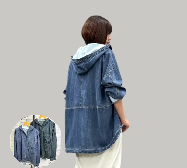 SALE！ayane アヤン　ダンガリーフーディシャツ　855708