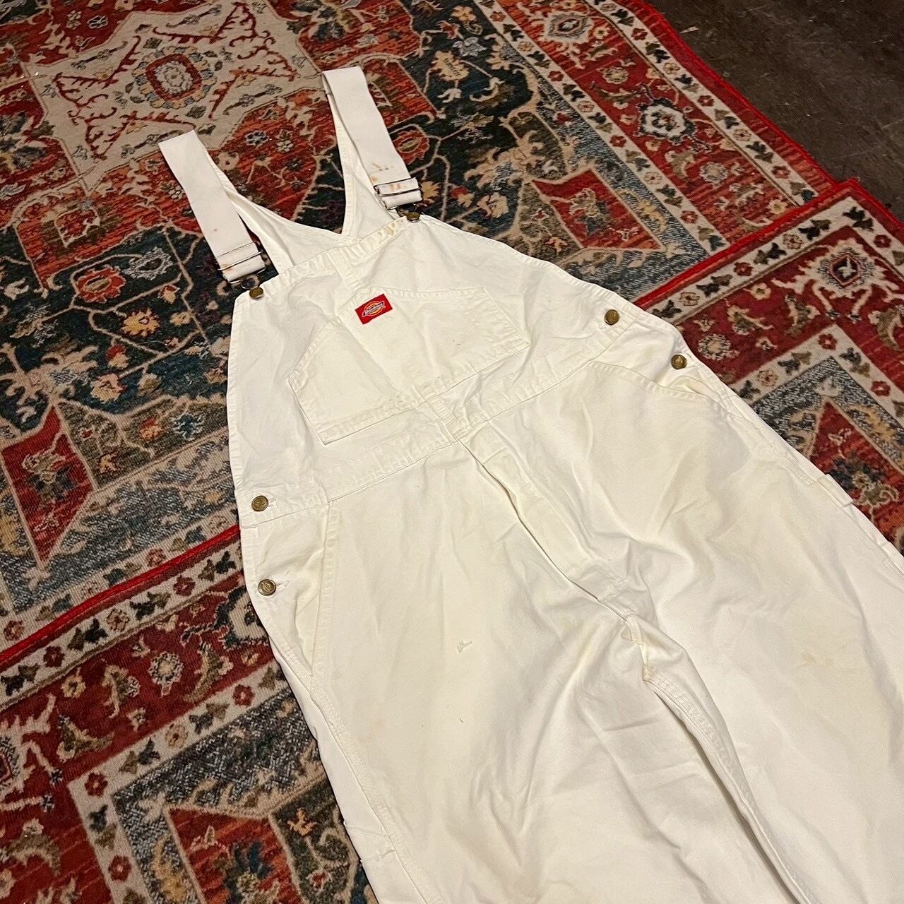 90s〜 Dickies ペインター オーバーオール ワークパンツ ホワイト