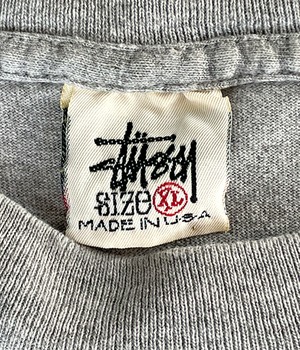 VINTAGE 90s OLD STUSSY T-SHIRT -ONE POINT-