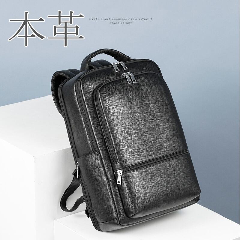 本革ビジネスリュック メンズ 本革使用 撥水加工 ビジネスリュック