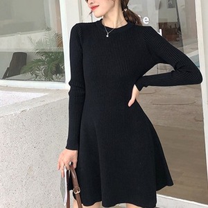 ニットフレアトップス T0136