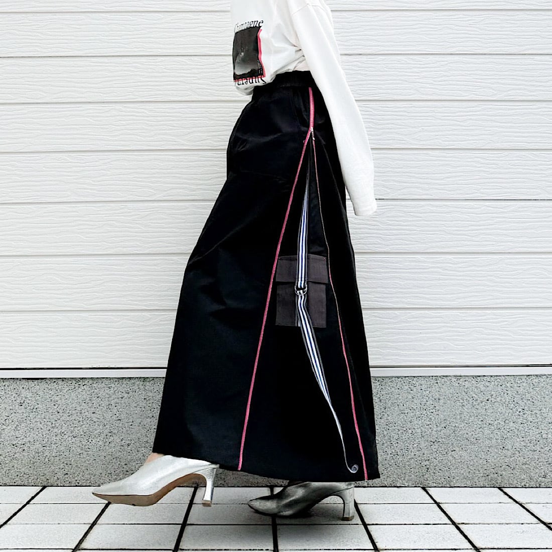 切替サイドZIPラインスカート