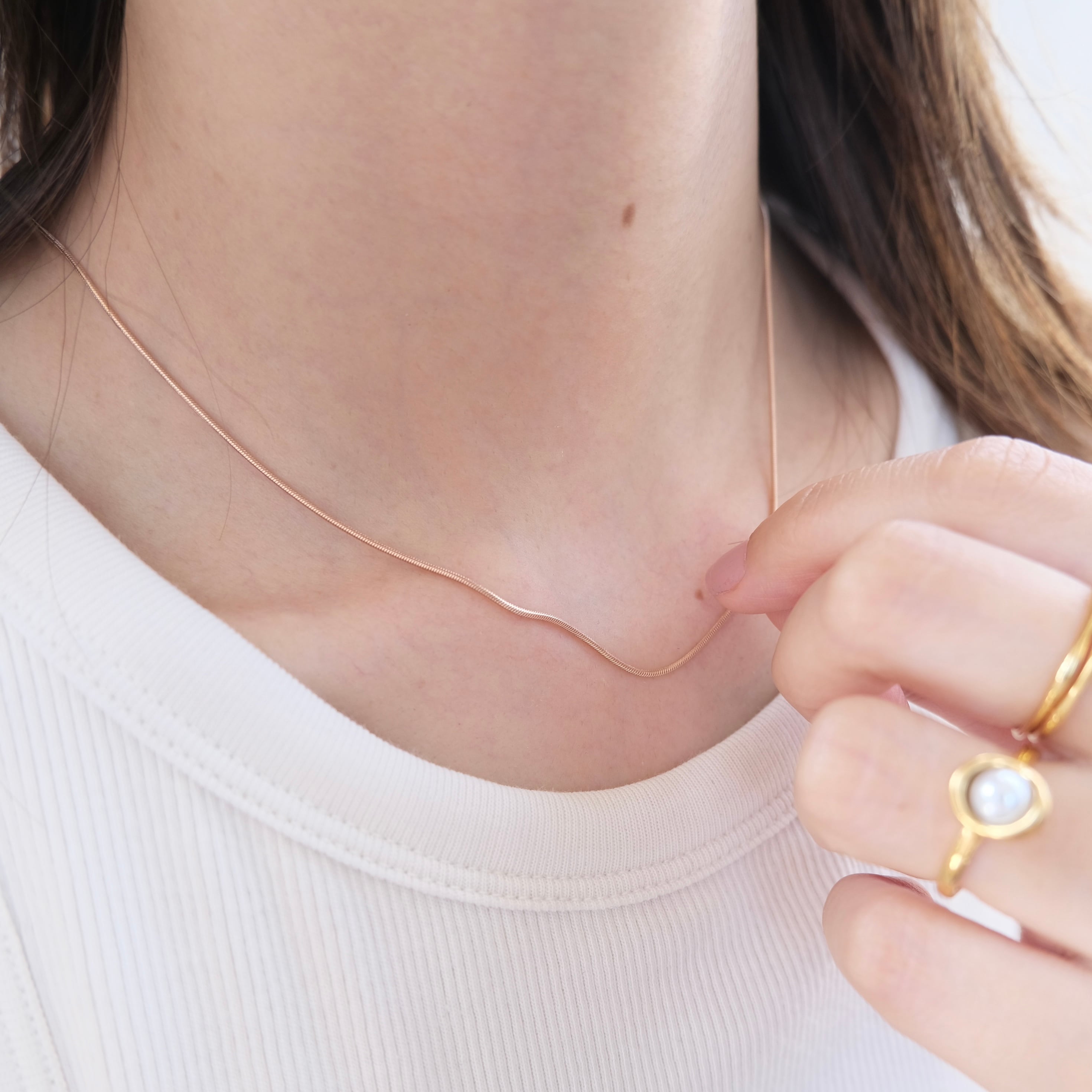 再入荷✳︎0.8mmスネークチェーンスライドネックレス | HOTARU 再入荷✳︎0.8mmスネークチェーンスライドネックレス | HOTARU