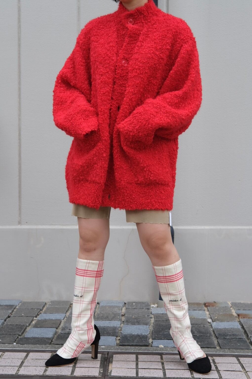 kota gushiken】Massive Mohair Cardigan -Red- | loop