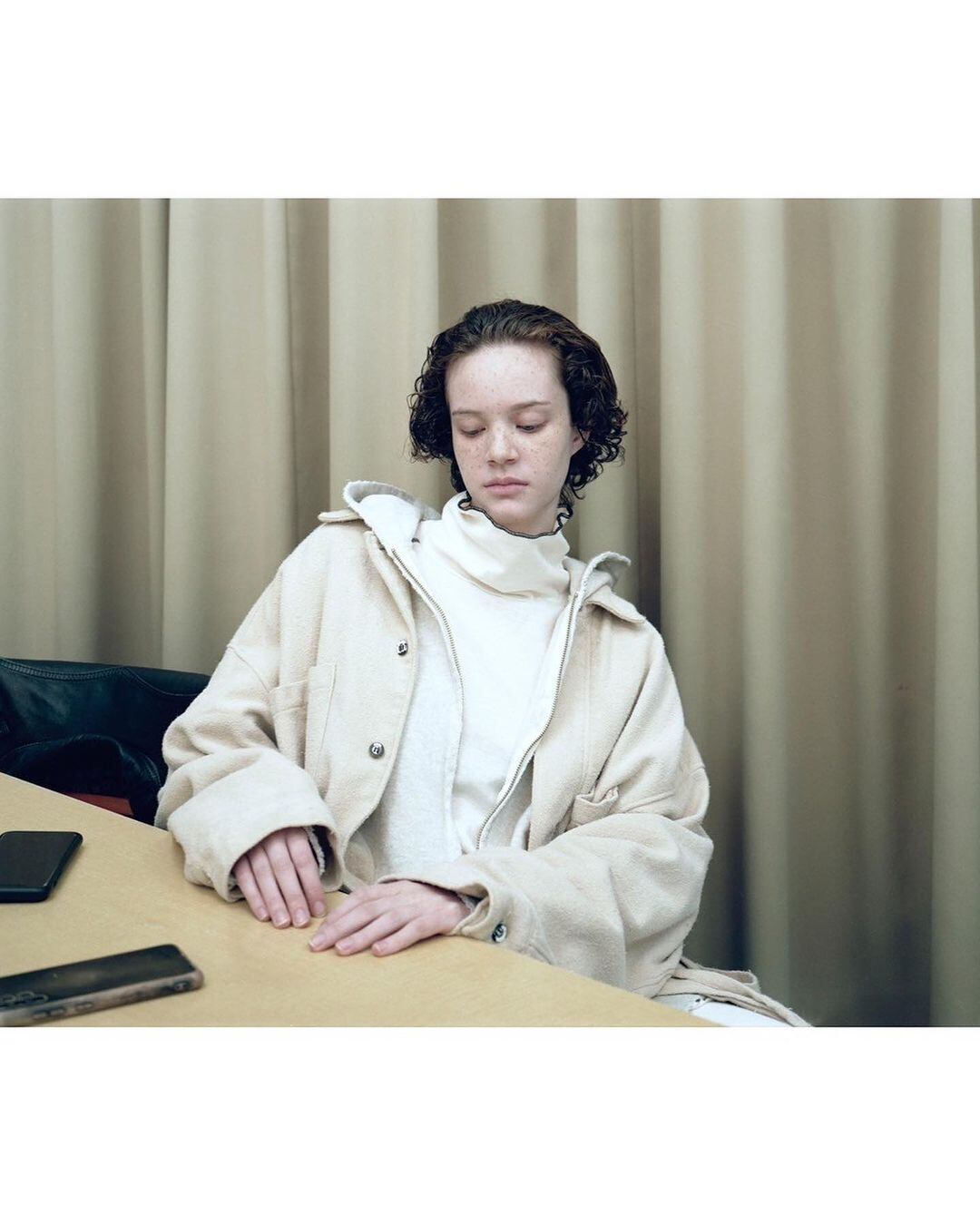 24AW】ANCELLM PILLING SHIRTS JACKET (WHITE）ANC-SH41 | IAAAM