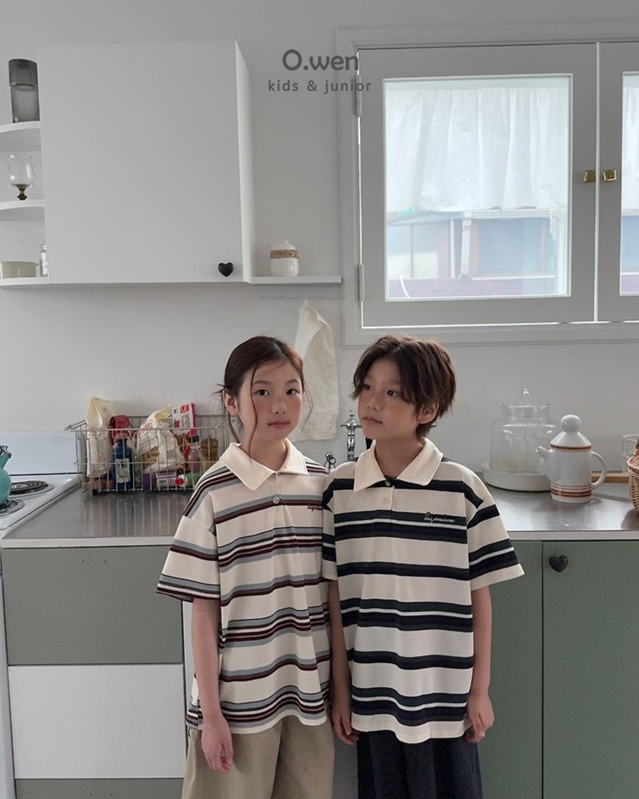 [O.wen] Signature PK Collar Tee (JS/JM/JL/JXL) / [오웬] 시그니처PK카라티 (JS/JM/JL/JXL)