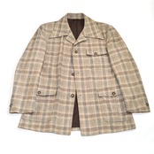 70's plaid tailored jacket
