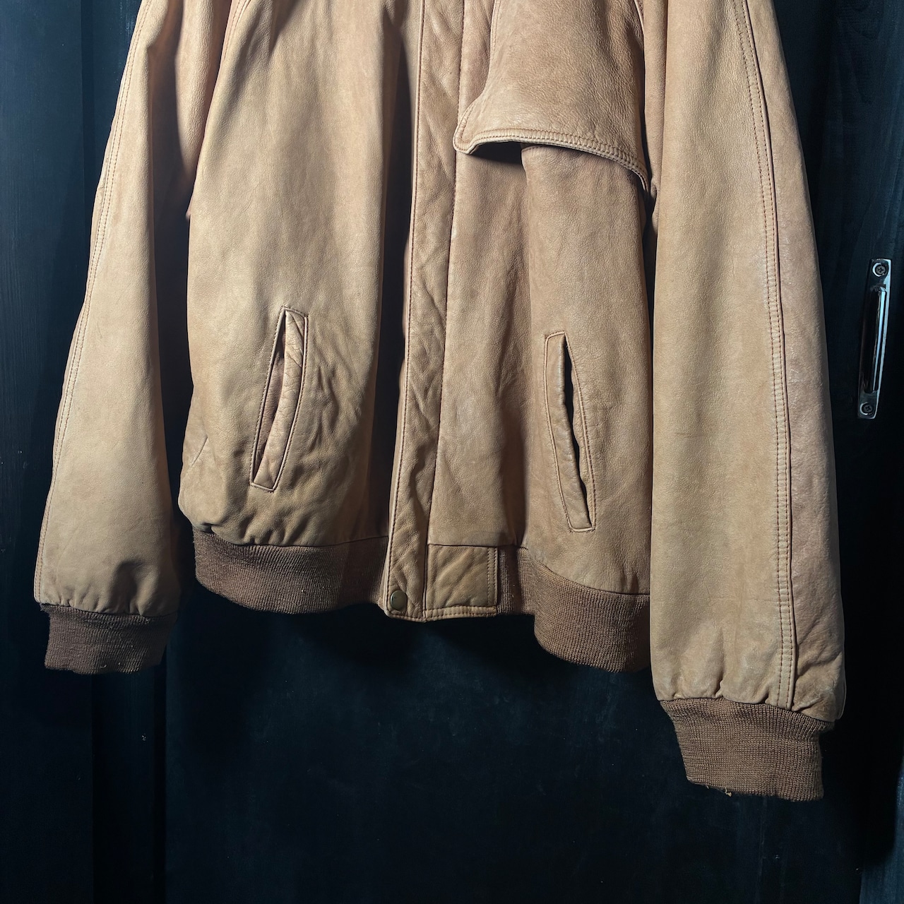 90s Marlboro レザージャケット 本革 マルボロ ブラウン